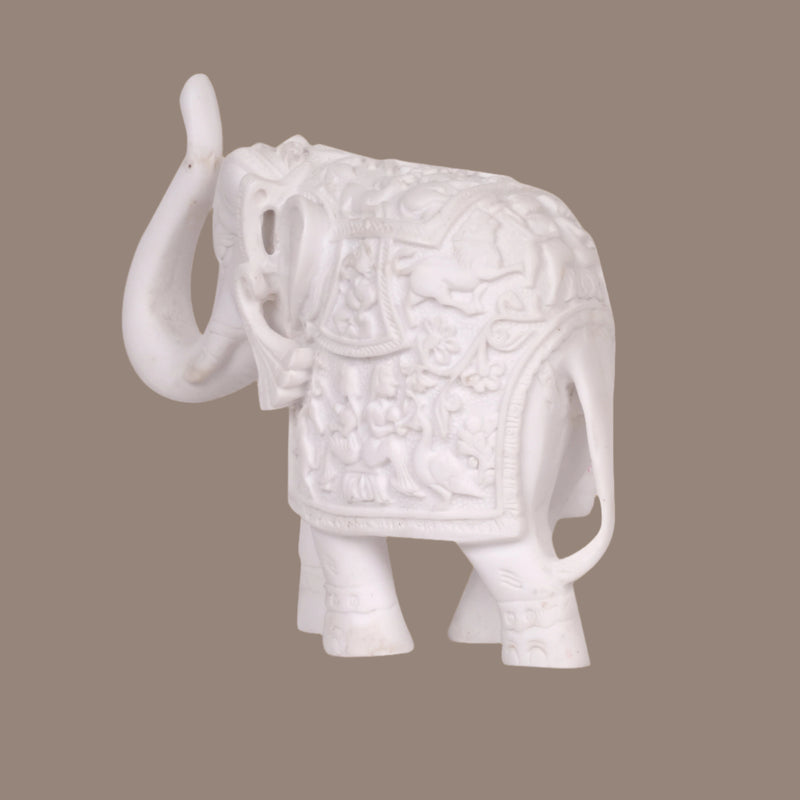 Carved Marble Elephants – Symbolizing Grace and Tradition