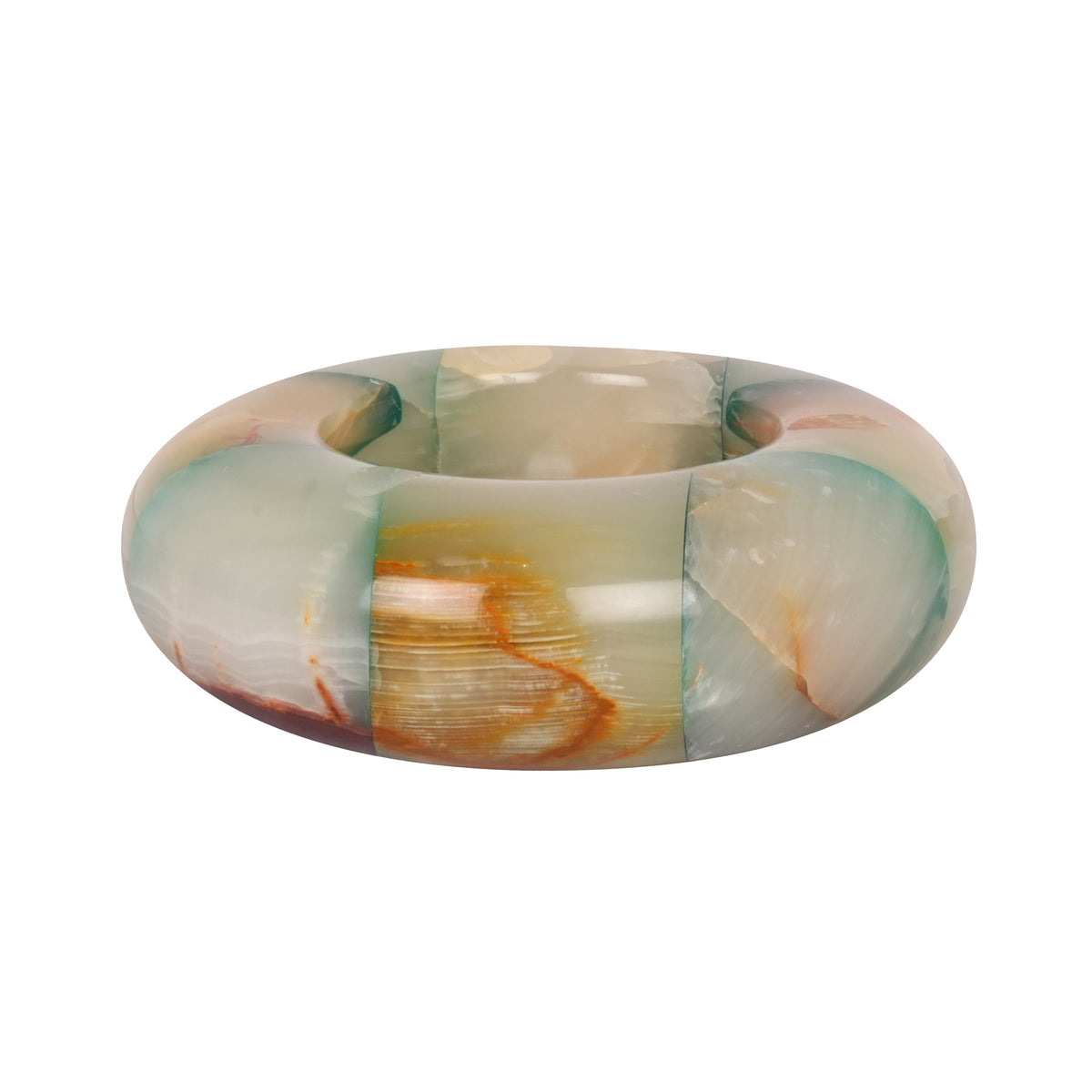 Earthen Hue: Hand-Polished Onyx Marble Ashtray