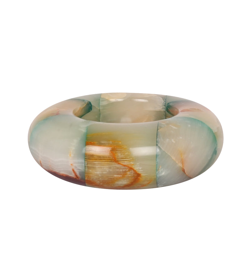 Earthen Hue: Hand-Polished Onyx Marble Ashtray