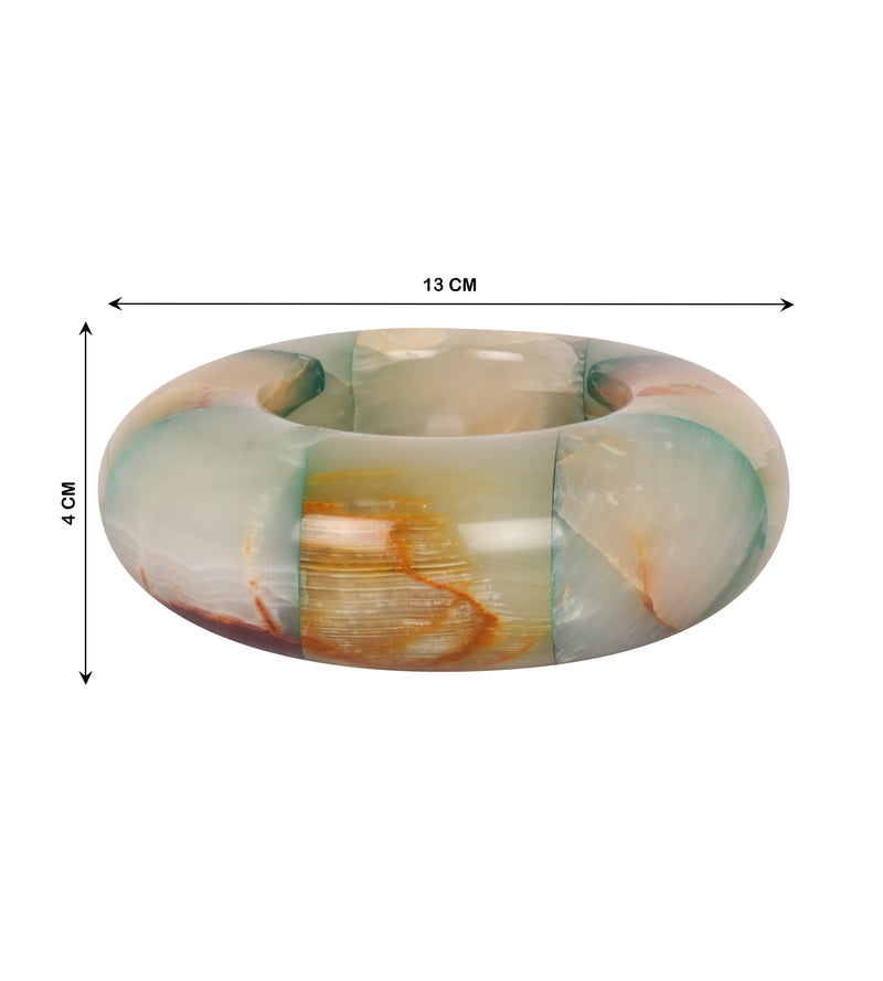 Earthen Hue: Hand-Polished Onyx Marble Ashtray