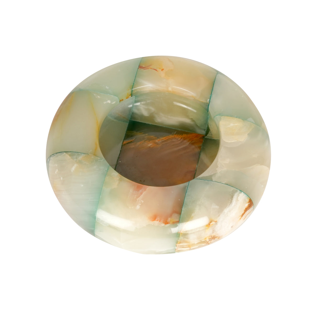 Earthen Hue: Hand-Polished Onyx Marble Ashtray
