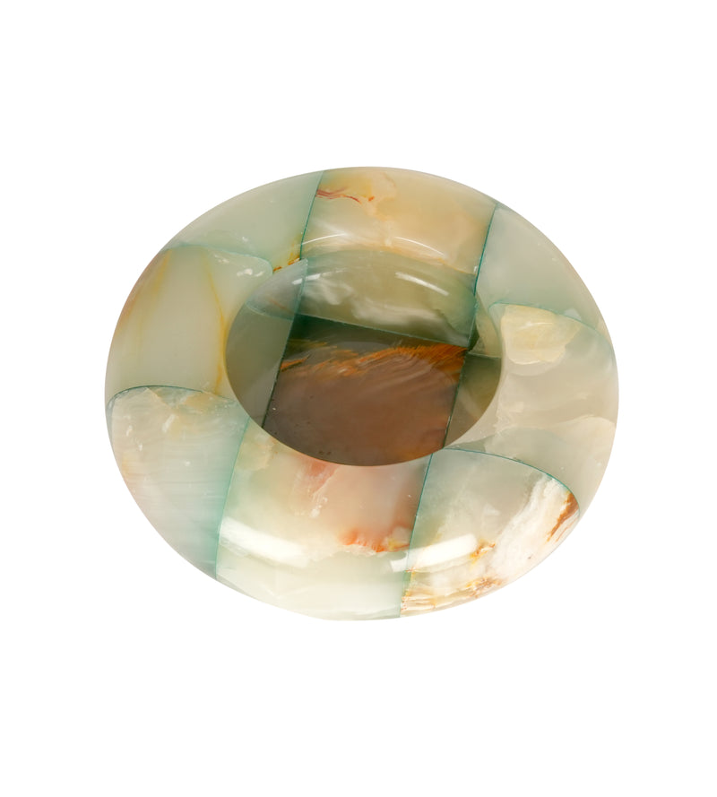 Earthen Hue: Hand-Polished Onyx Marble Ashtray