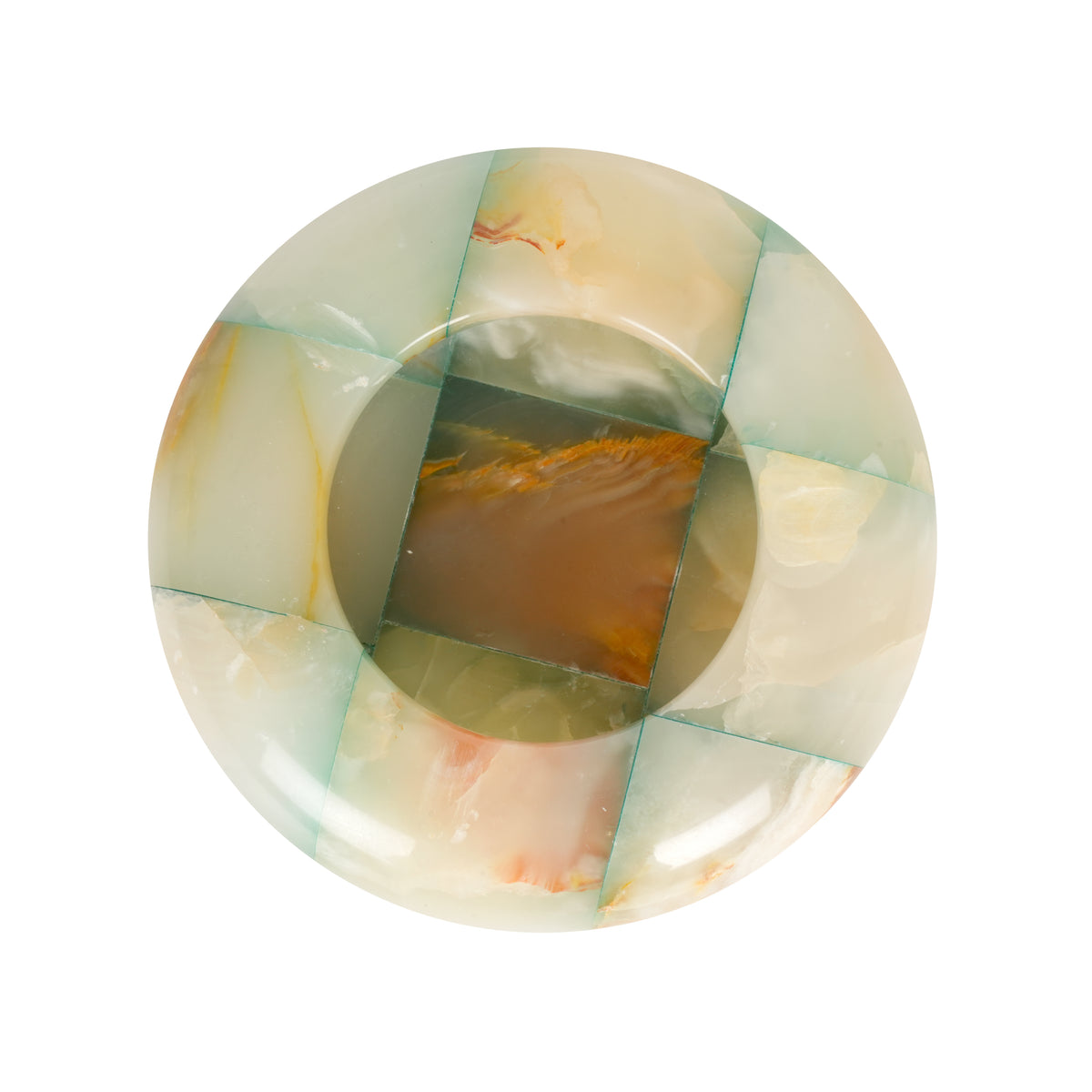 Earthen Hue: Hand-Polished Onyx Marble Ashtray