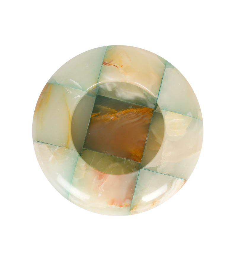 Earthen Hue: Hand-Polished Onyx Marble Ashtray