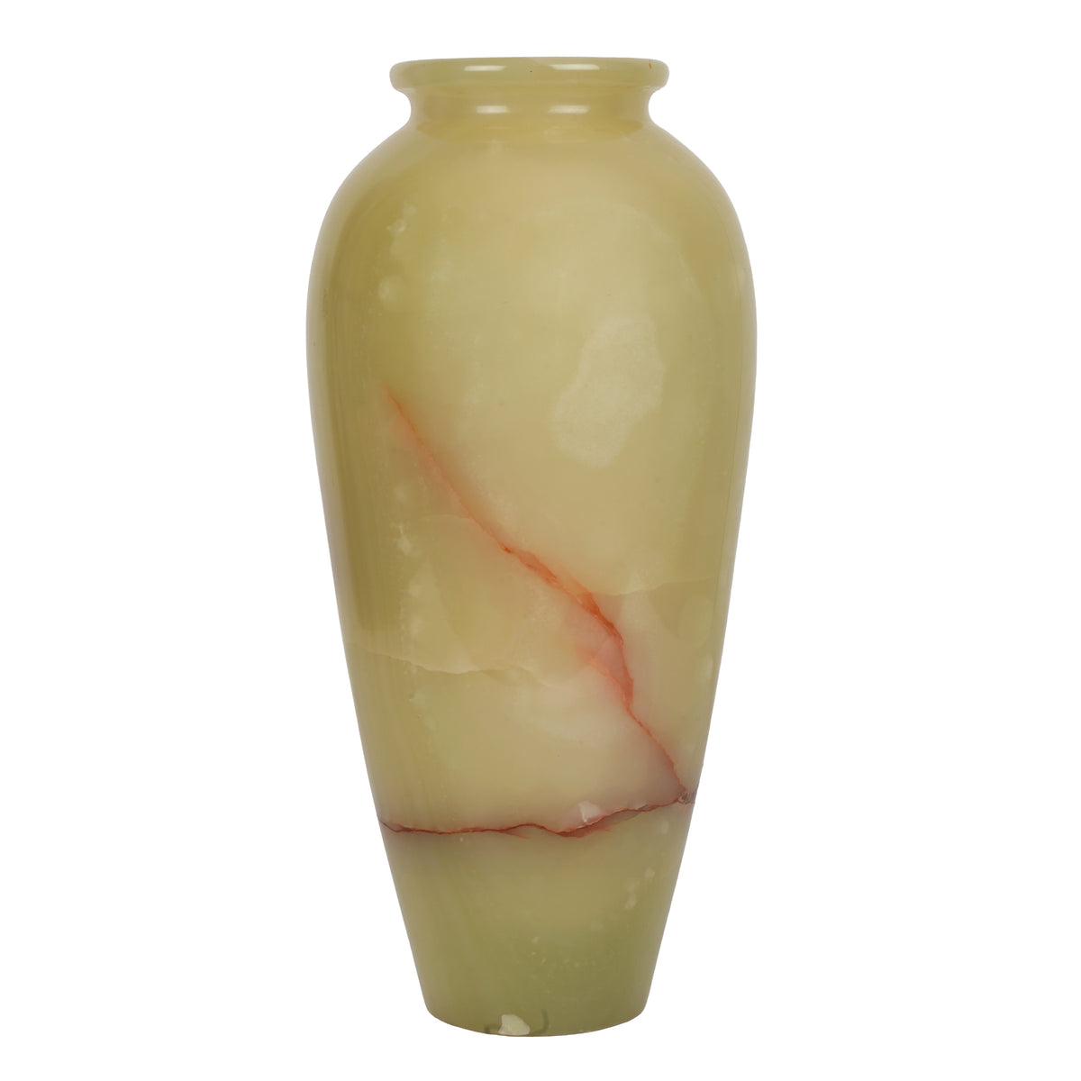 Handcrafted Green Multi-Onyx Vase | Creative Natural Banded Stone Urn