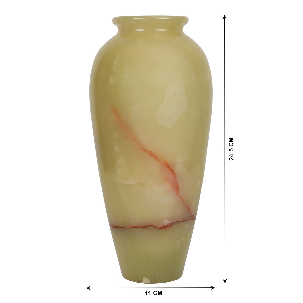 Handcrafted Green Multi-Onyx Vase | Creative Natural Banded Stone Urn