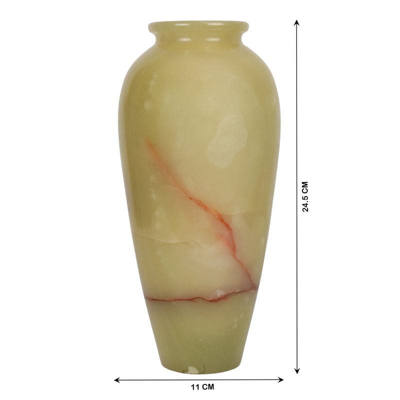 Handcrafted Green Multi-Onyx Vase | Creative Natural Banded Stone Urn