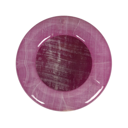 Handcrafted Onyx Circular Ashtray | Creative Natural Banded Stone Cigarette Tray