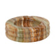 Handcrafted Onyx Circular Ashtray | Creative Natural Banded Stone Cigarette Tray