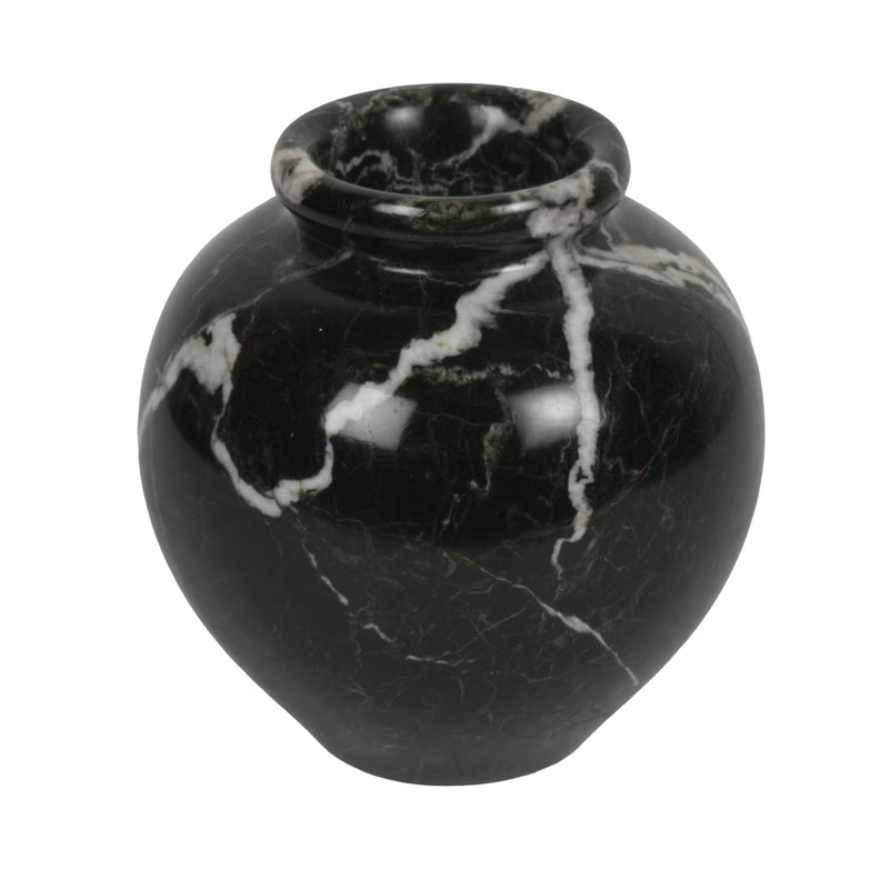Black Round Marble Decorative Vases