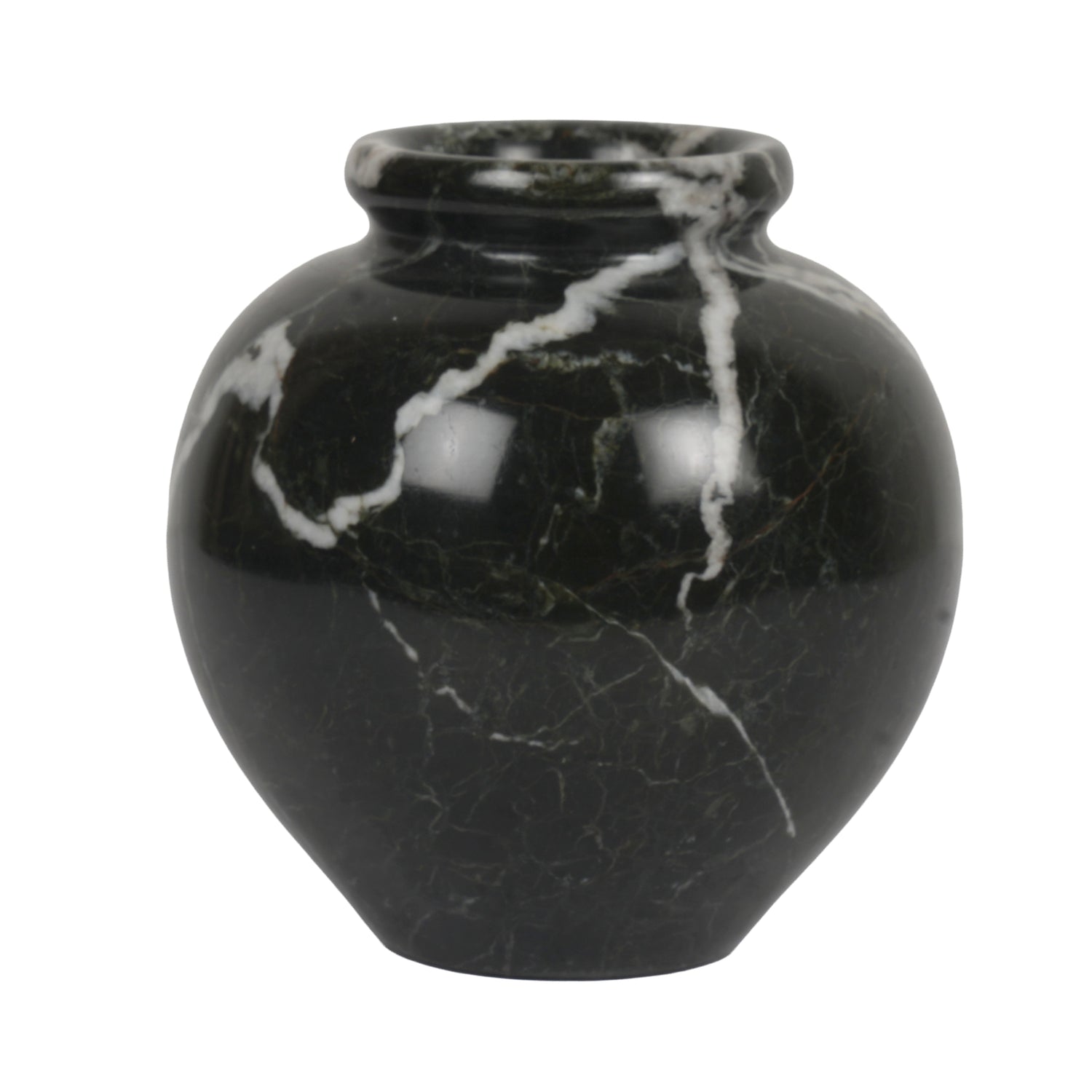 Black Round Marble Decorative Vases