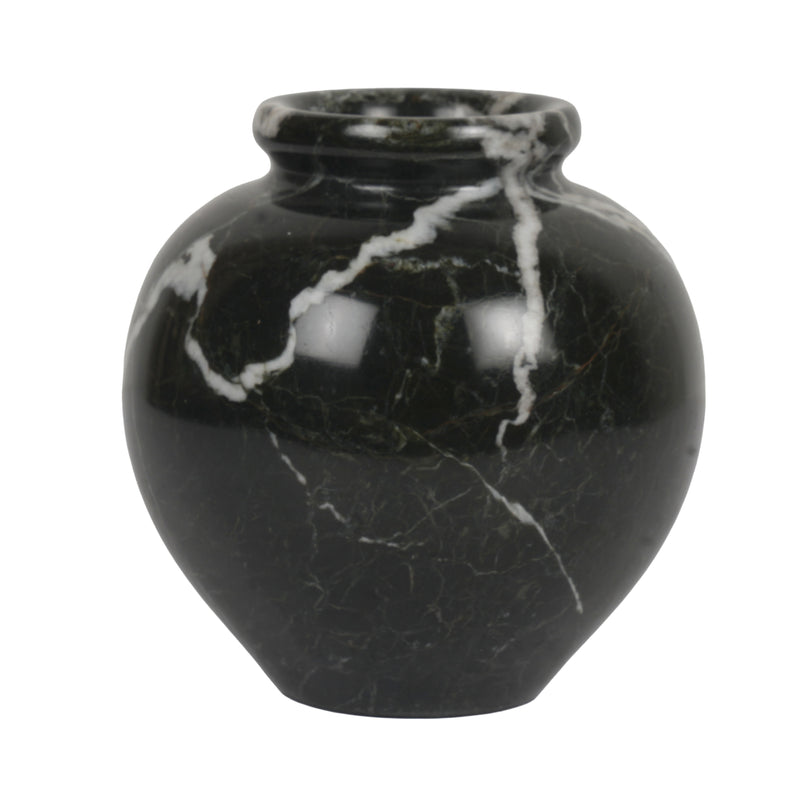 Black Round Marble Decorative Vases
