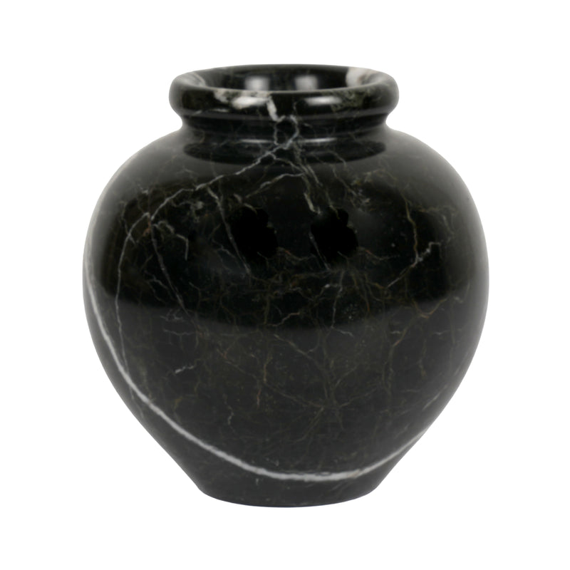 Black Round Marble Decorative Vases