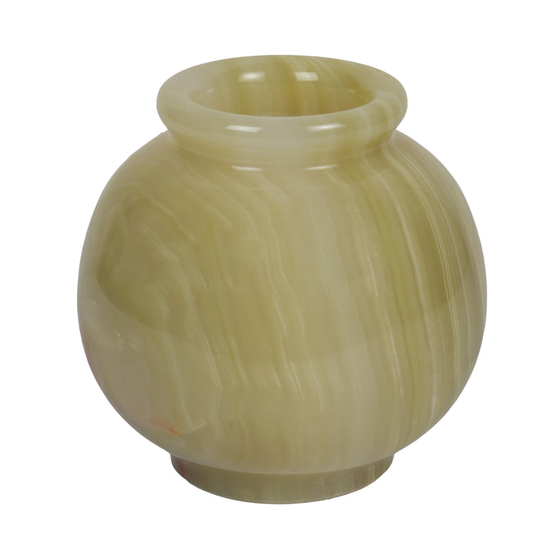 Black Round Marble Decorative Vases