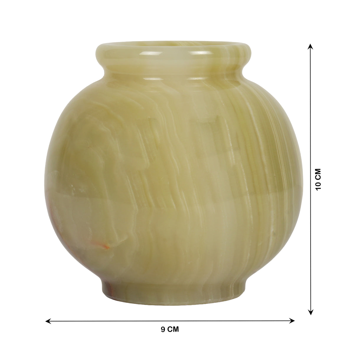 Black Round Marble Decorative Vases
