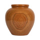 Handcrafted Wide Onyx Globe Vase | Terracotta Banded Stone Matka Pot