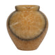 Handcrafted Wide Onyx Globe Vase | Terracotta Banded Stone Matka Pot