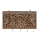Handcrafted Rajasthani Wooden Wall Hanging with Hooks – Cultural Décor & Practical Storage