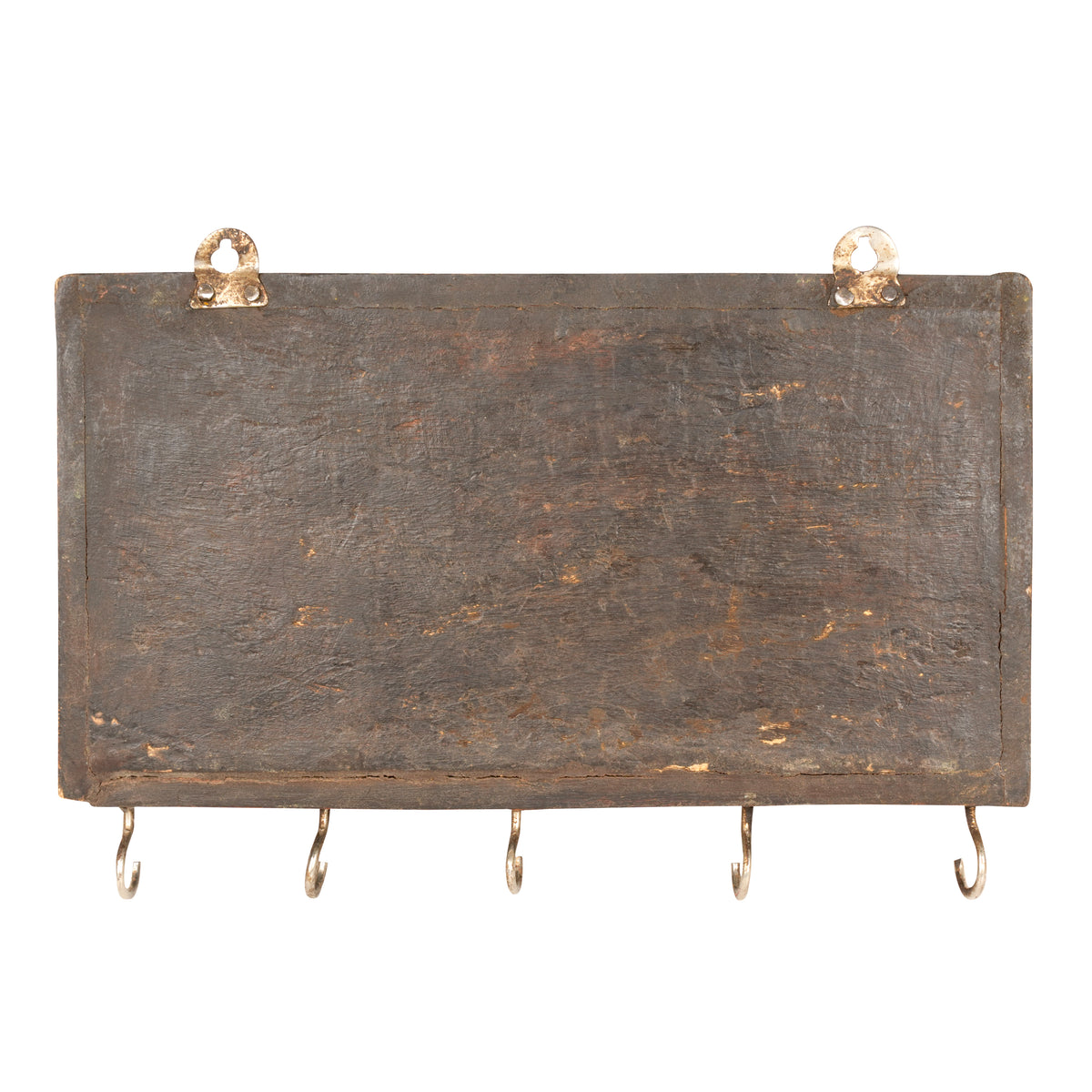 Handcrafted Rajasthani Wooden Wall Hanging with Hooks – Cultural Décor & Practical Storage