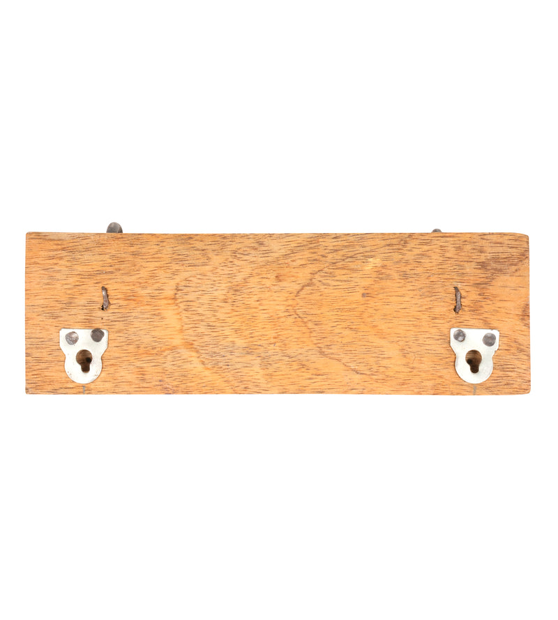 Handcrafted Rajasthani Wooden Wall Hook – Floral Elegance