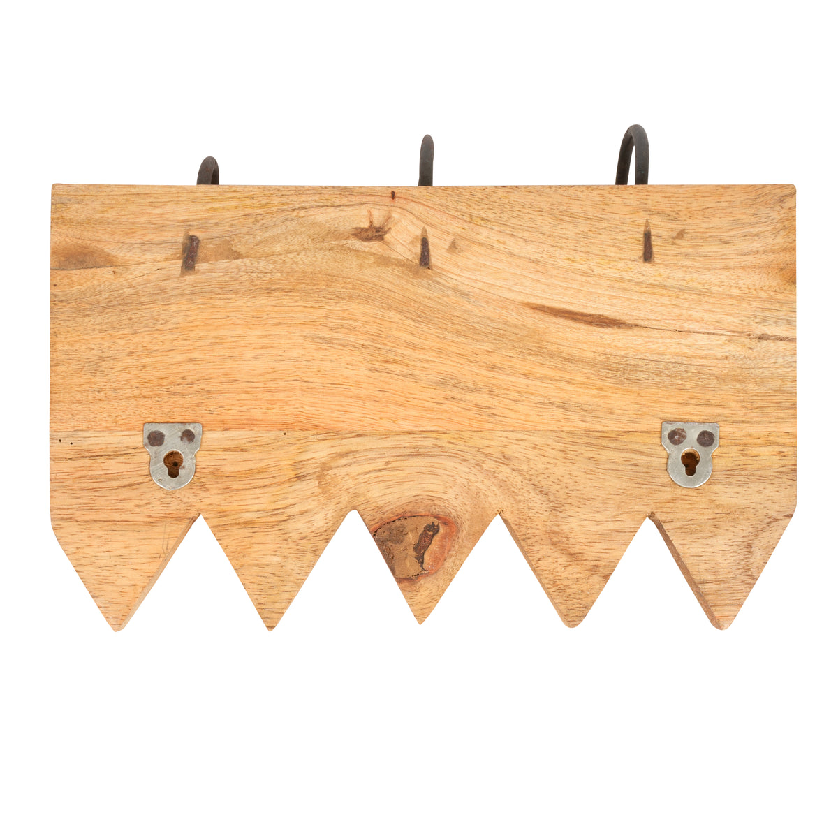Handcrafted Rajasthani Wooden Wall Hook – Village Scene