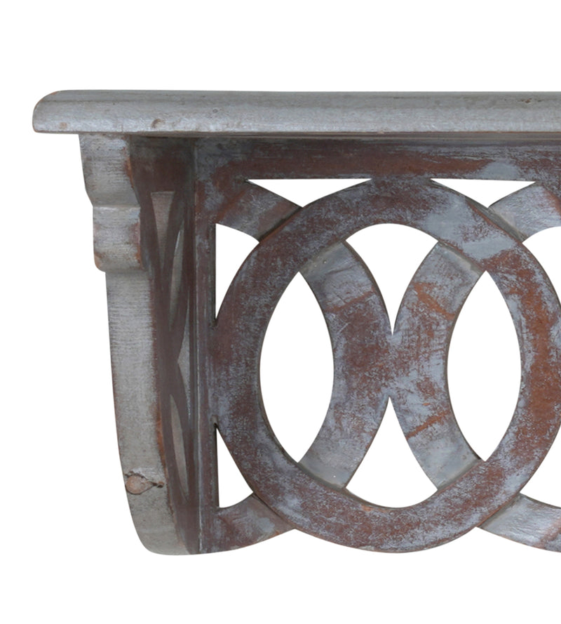 Handcrafted Rajasthani Wooden Wall Shelf – Functional Art with Intricate Detailing