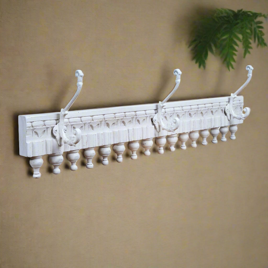 Handcrafted Wooden Wall Hooks (3 hooks) – Colorful & Functional Decor