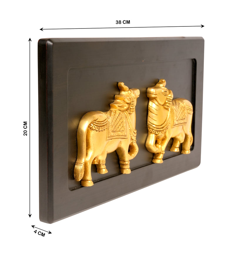Handcrafted Metal Bull Wall Art – Traditional Rajasthani Design