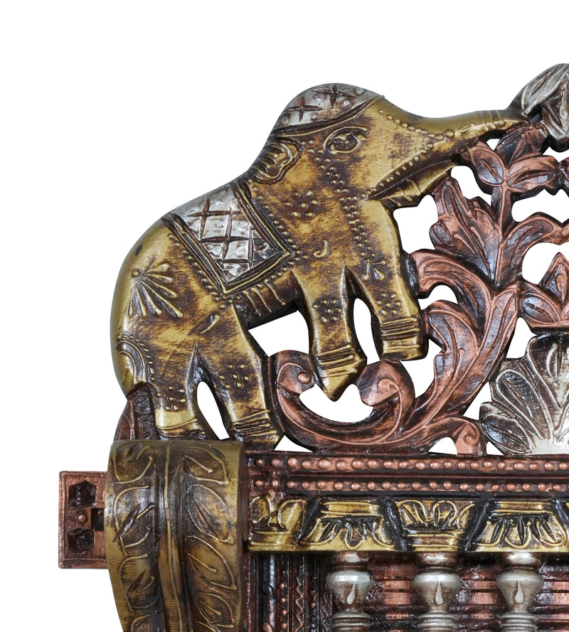 Handcrafted Rajasthani Wooden Decorative Photo Frame (Jharoka) – Intricate Carved Design for Home Décor