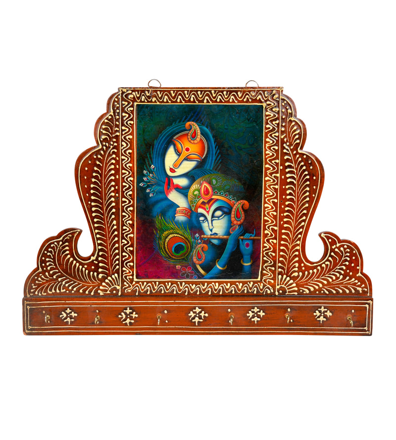 Traditional Rajasthani Wooden Wall Hook – Handcrafted Decorative Piece