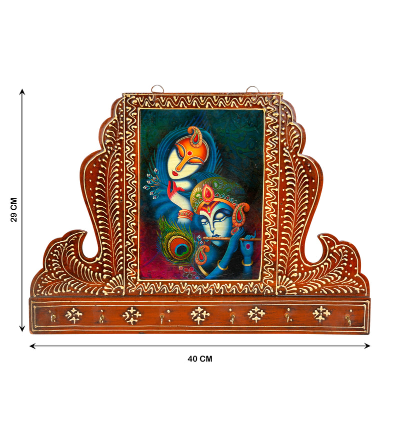 Traditional Rajasthani Wooden Wall Hook – Handcrafted Decorative Piece