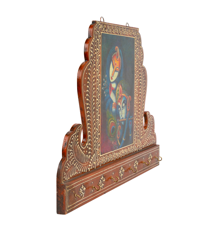 Traditional Rajasthani Wooden Wall Hook – Handcrafted Decorative Piece