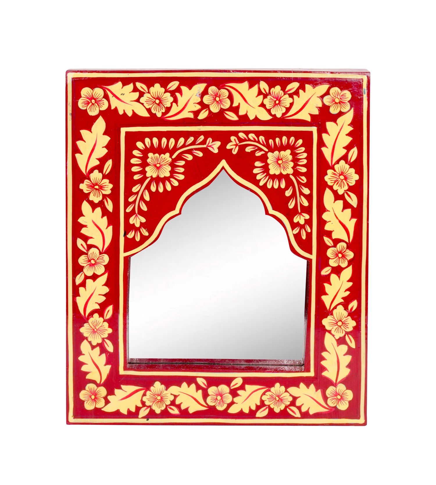 Jharokha-Inspired Hand-Painted Mirror