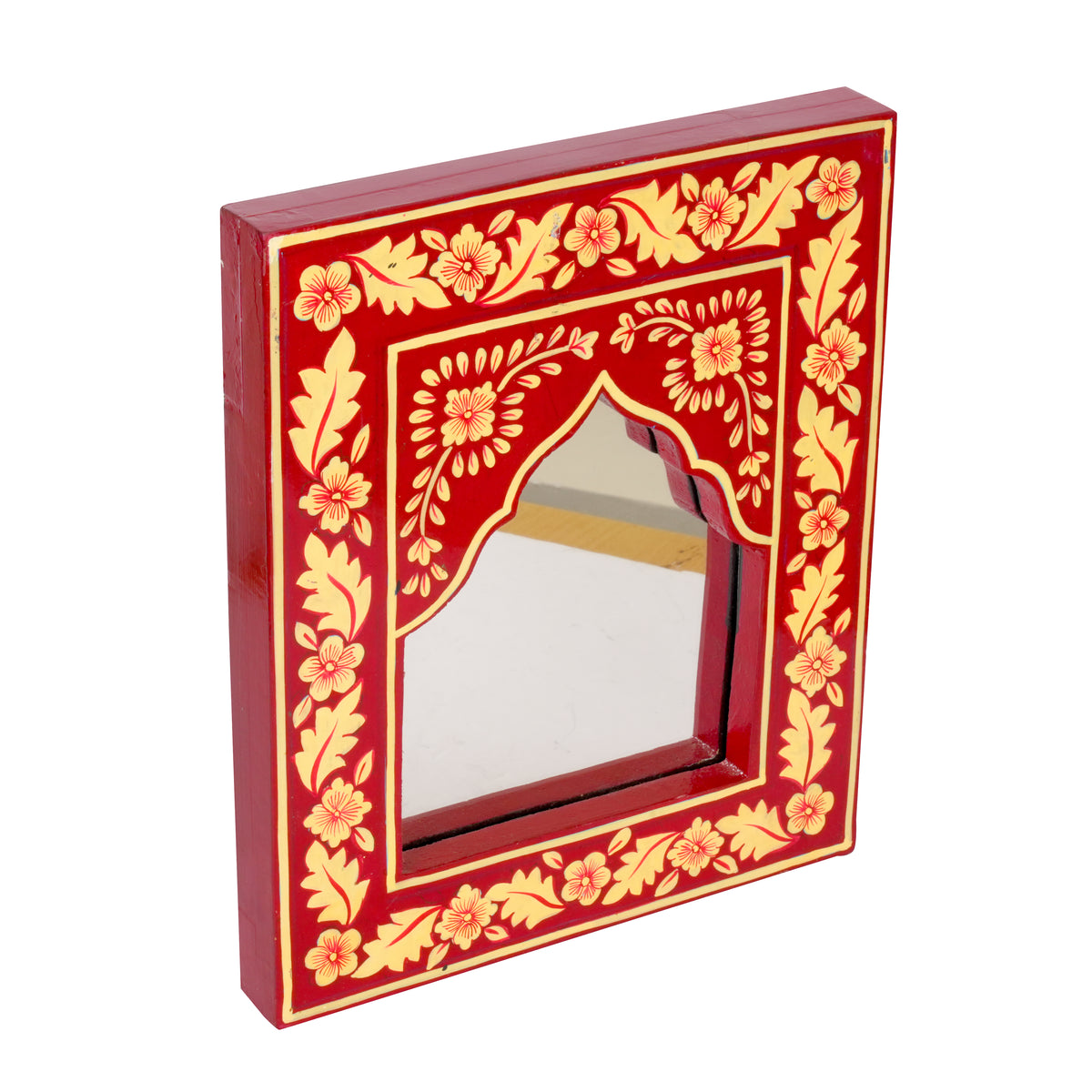 Jharokha-Inspired Hand-Painted Mirror
