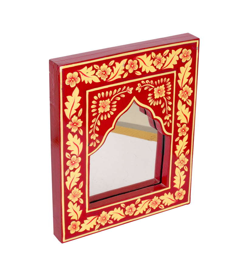 Jharokha-Inspired Hand-Painted Mirror
