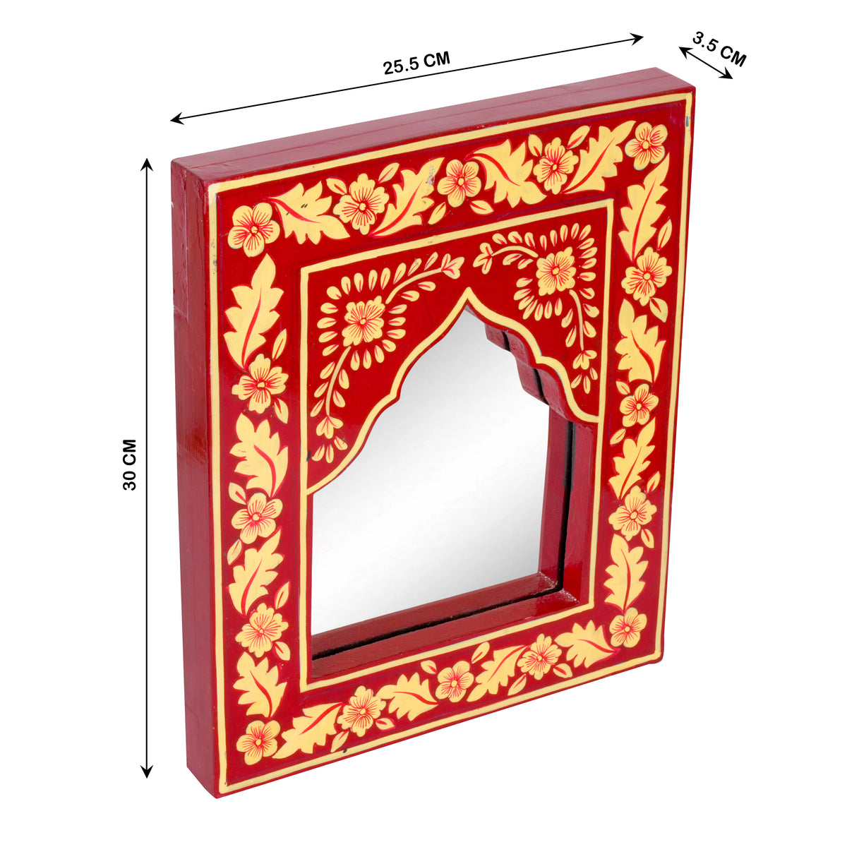 Jharokha-Inspired Hand-Painted Mirror