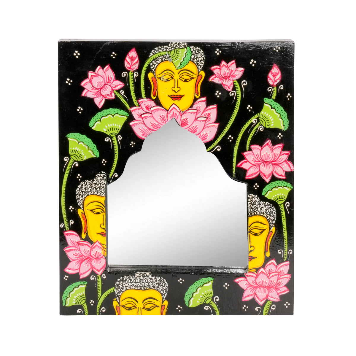 Jharokha-Inspired Hand-Painted Mirror