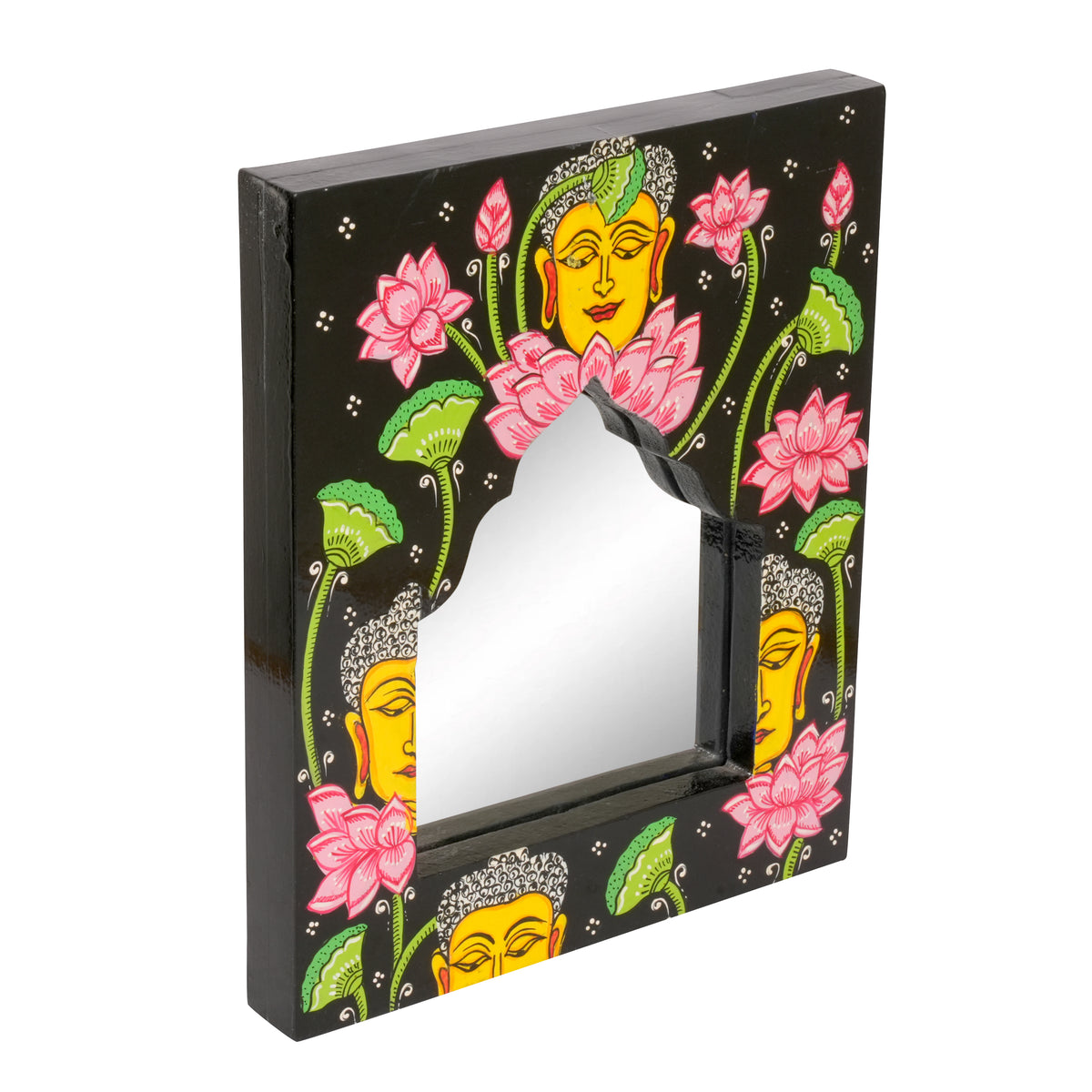Jharokha-Inspired Hand-Painted Mirror