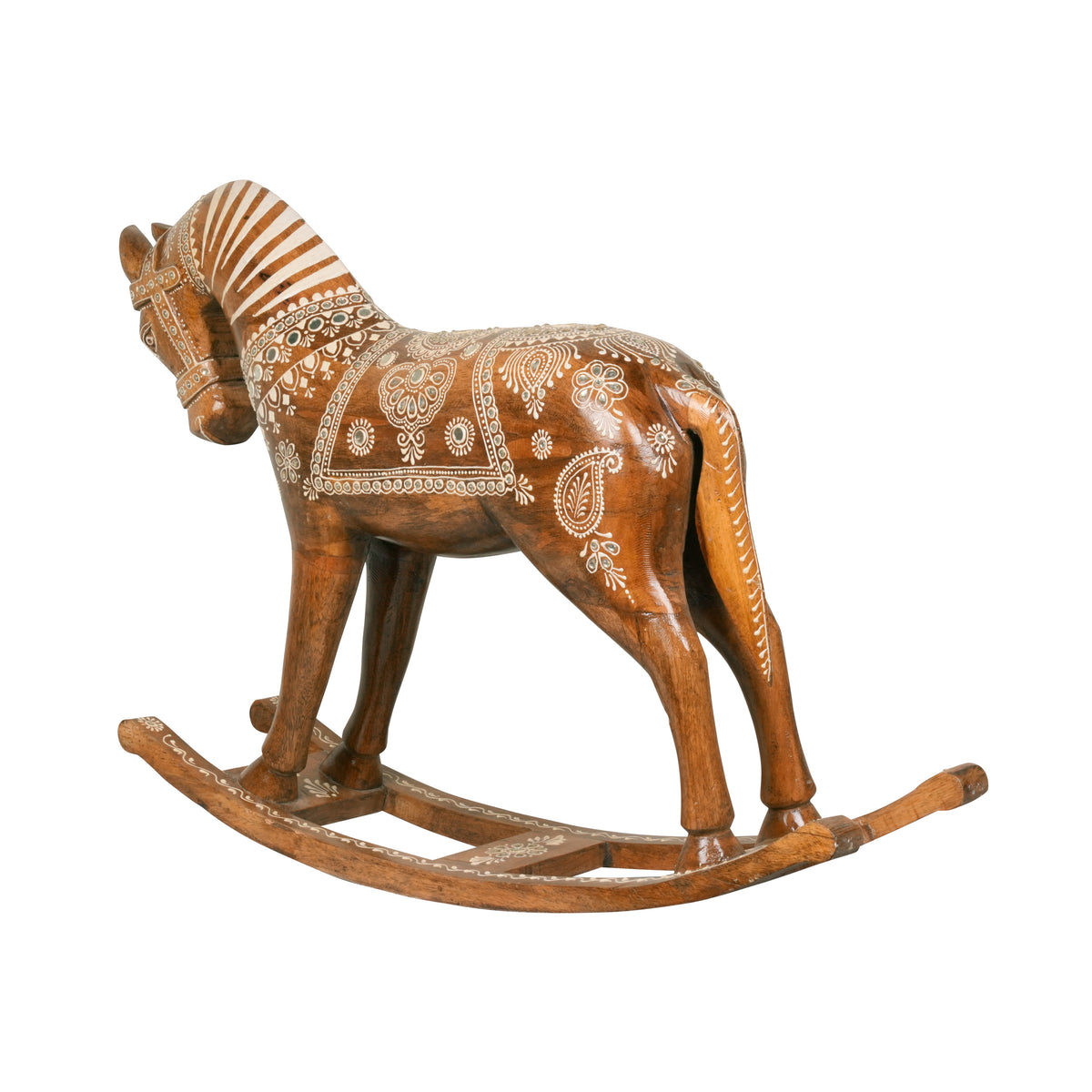 Handcrafted Rajasthani Wooden Rocking Horse – A Timeless Treasure