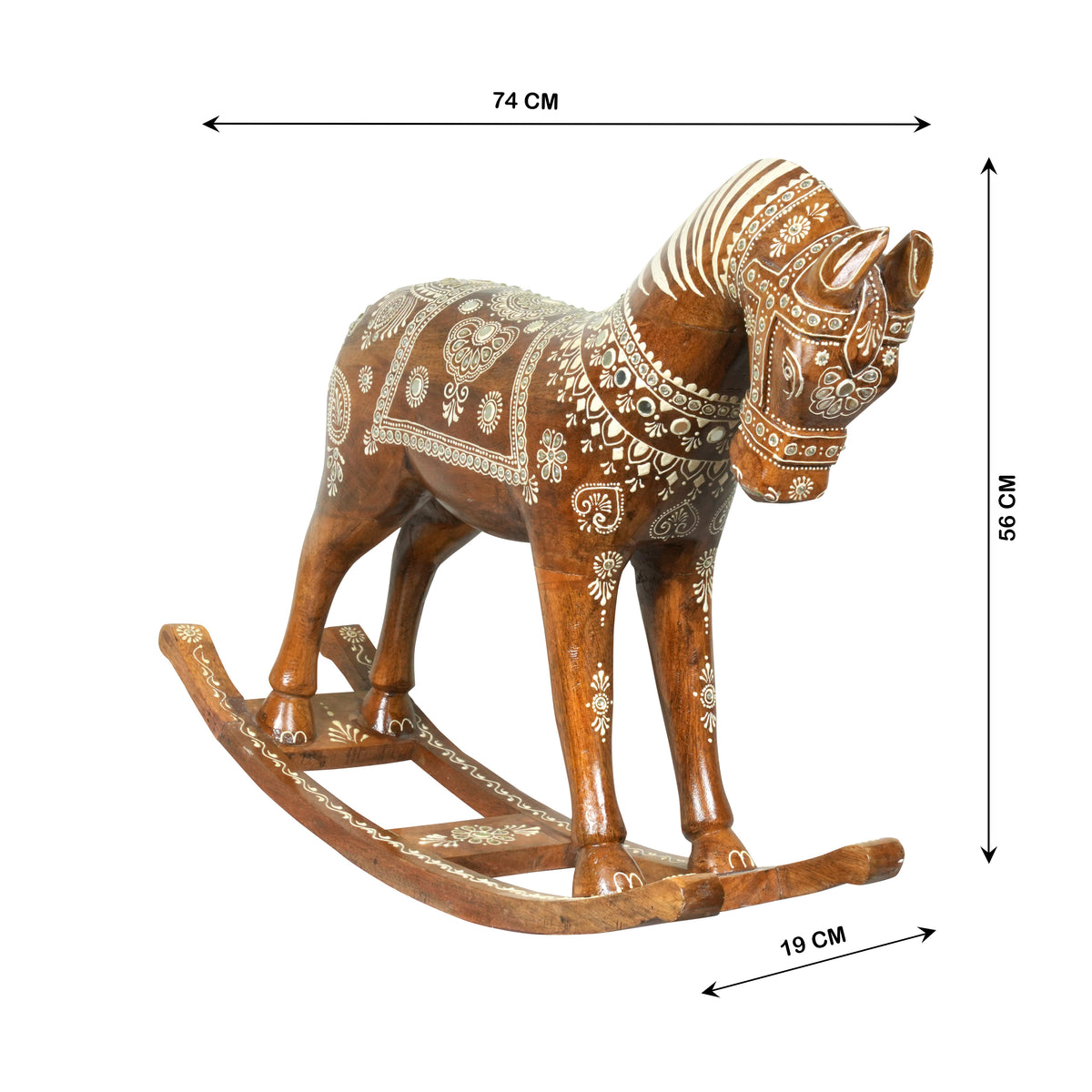 Handcrafted Rajasthani Wooden Rocking Horse – A Timeless Treasure