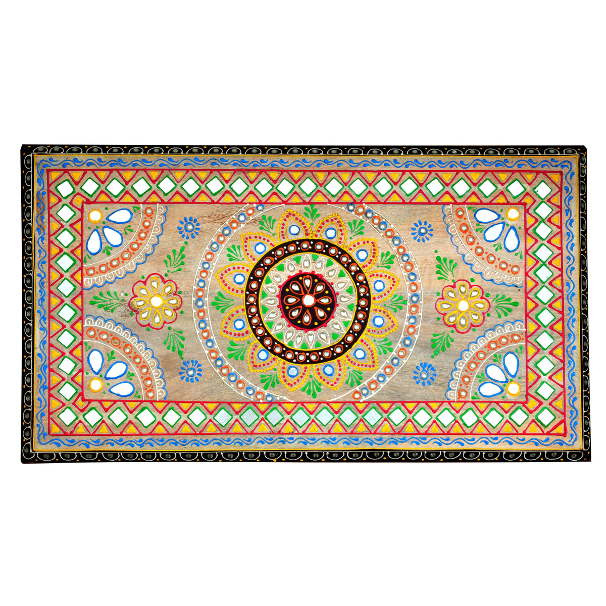 Handcrafted Rajasthani Wooden Storage Box – Vibrant Painted Motifs