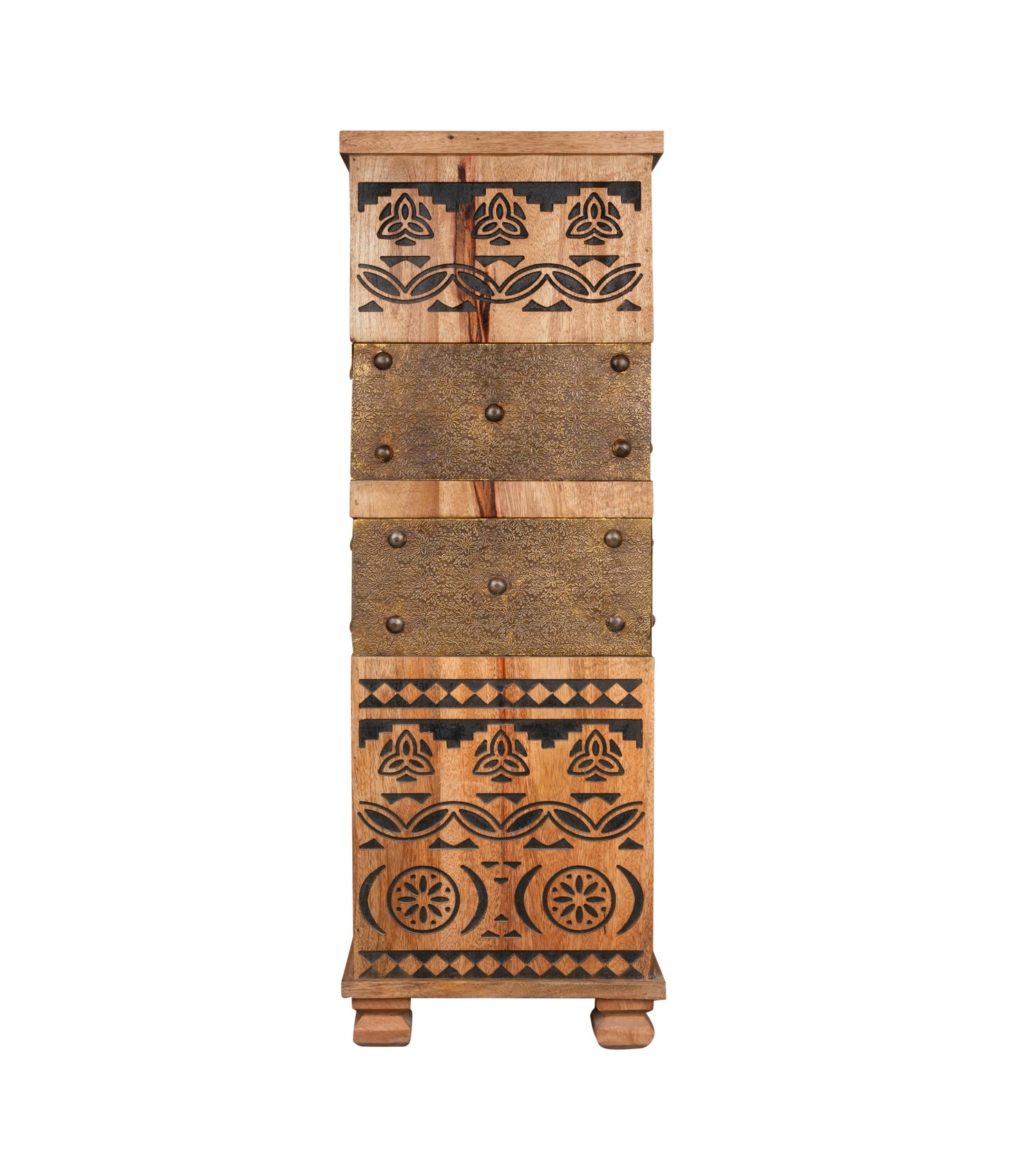 Tara Pillar - Handcrafted Tall Mango Wood Accent Stand