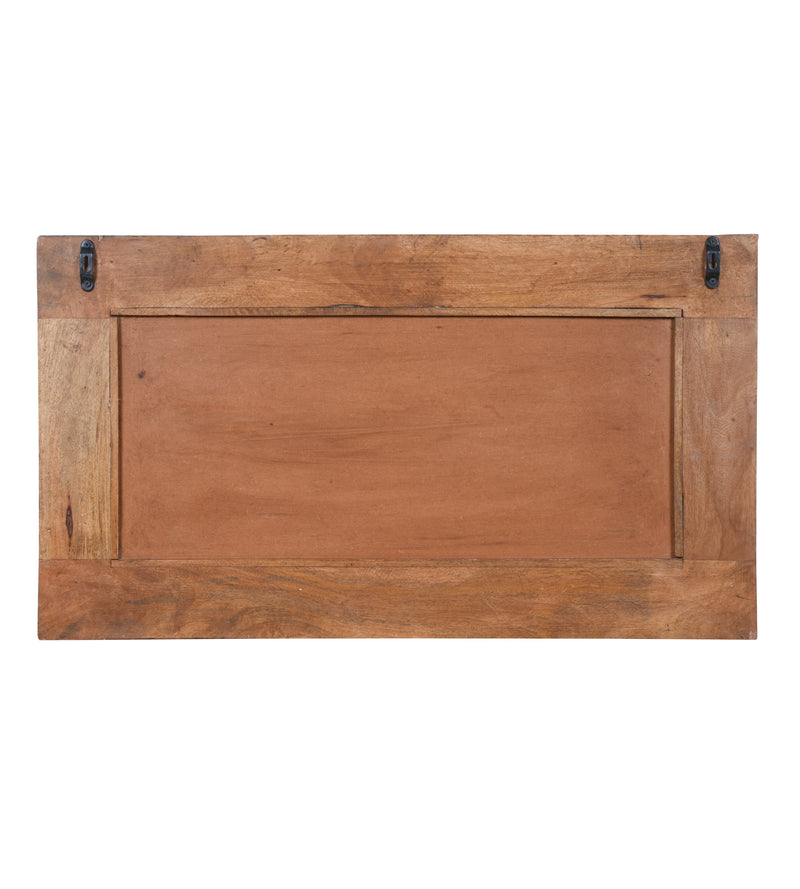 Vintage Kanaka Mirror - Gold-Toned Hand-Carved Wooden Mirror Frame