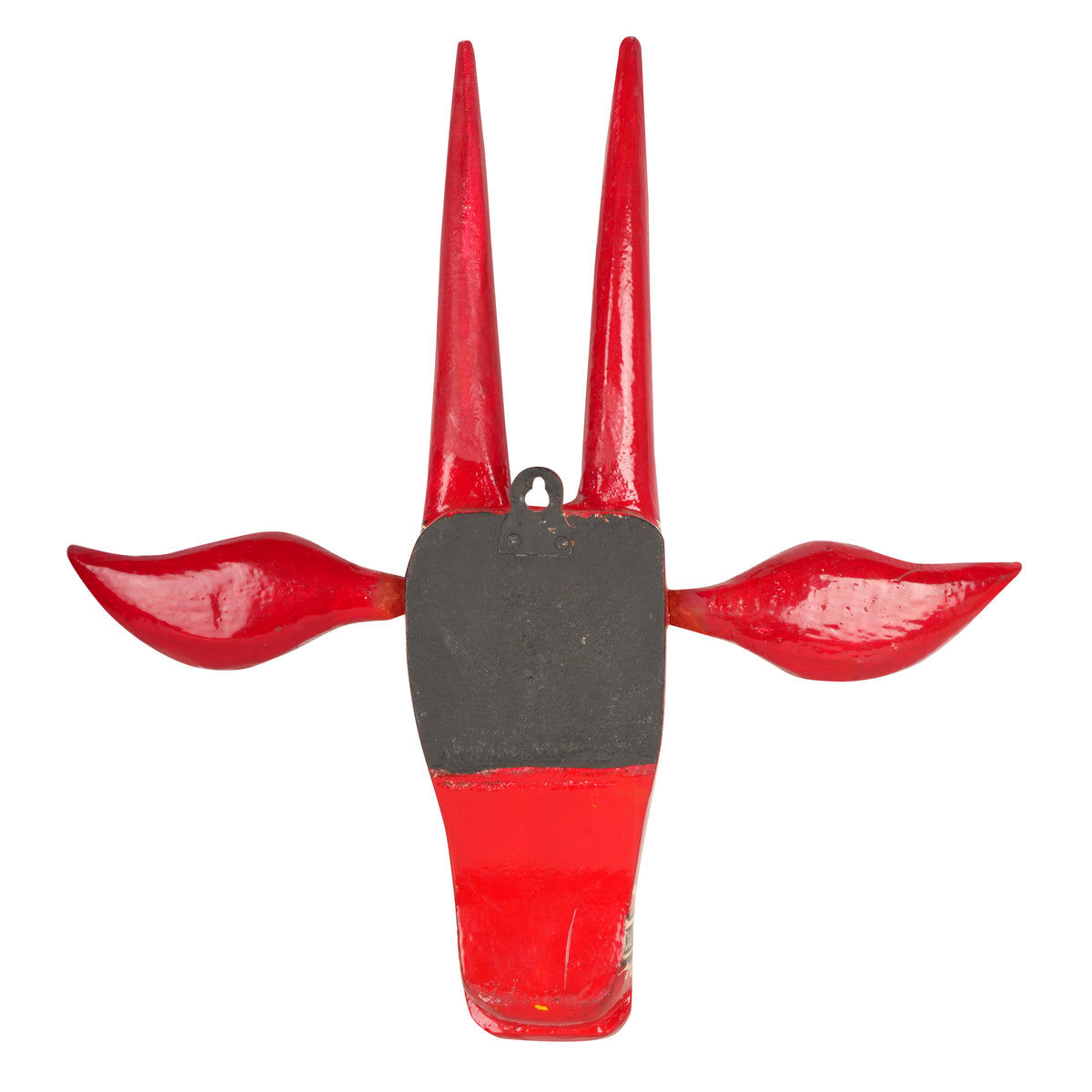 Handcrafted Wooden Bull Head Décor - Small