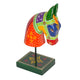 Hand-Painted Wooden Horse Head Sculpture
