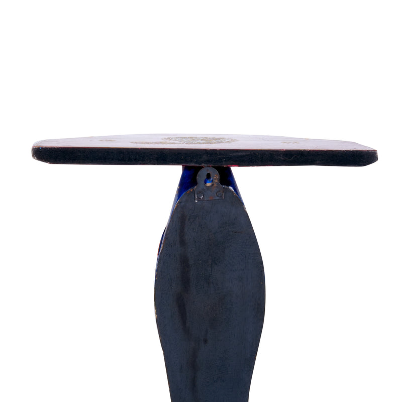 Hand-Painted Wooden Peacock Wall Bracket and Shelf