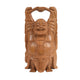 Handcrafted Wooden Laughing Buddha | Arms-Raised Prosperity Figurine
