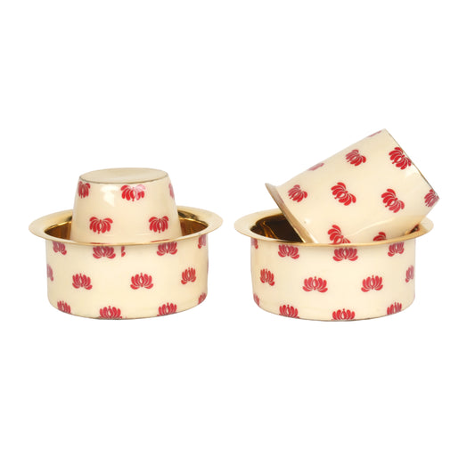 Handcrafted Decorative Brass Filter Coffee Cup Set | Traditional South Indian Coffeeware