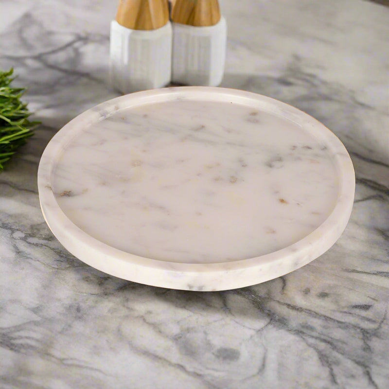 Classic Round Marble Tray