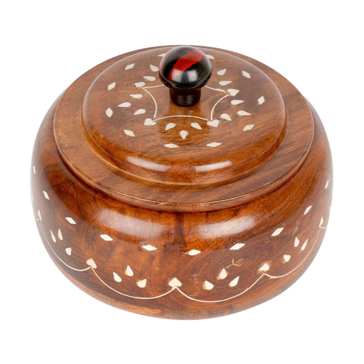 Artisan Utility: Handcrafted Rosewood Spice or Trinket Box